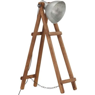 vidaXL Vloerlamp E27 massief mangohout zilverkleurig vidaXL Vloerlamp E27 massief mangohout zilverkleurig