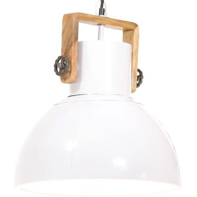 vidaXL Lampe Suspendue Industrielle Luminaire Eclairage Suspension Salon Chambre à Coucher Salle à Manger Intérieur 25 W Blanc Rond 40 cm E27 vidaXL Lampe Suspendue Industrielle Luminaire Eclairage Suspension Salon Chambre à Coucher Salle à Manger Intérieur 25 W Blanc Rond 40 cm E27
