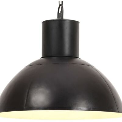 vidaXL Lampe Suspendue Luminaire Eclairage Suspension Salon Chambre à Coucher Salle à Manger Intérieur Maison 25 W Noir Rond 48 cm E27 vidaXL Lampe Suspendue Luminaire Eclairage Suspension Salon Chambre à Coucher Salle à Manger Intérieur Maison 25 W Noir Rond 48 cm E27