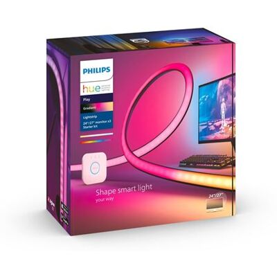 Starterkit Smart lamp Philips Hue Play Gradient Lightstrip voor PC Gaming 3x 24-27" Zwart Starterkit Smart lamp Philips Hue Play Gradient Lightstrip voor PC Gaming 3x 24-27" Zwart