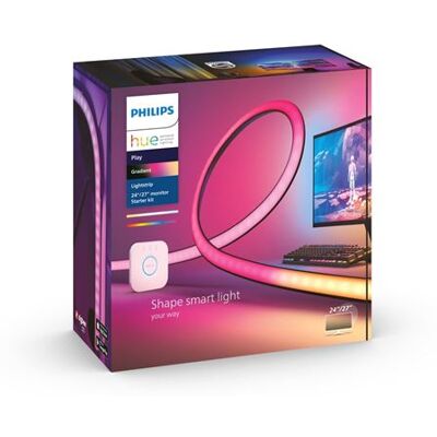 Philips Hue Philips Smart lamp Starterkit Hue Play Gradient Lightstrip voor Gaming PC 24-27" Zwart Philips Hue Philips Smart lamp Starterkit Hue Play Gradient Lightstrip voor Gaming PC 24-27" Zwart