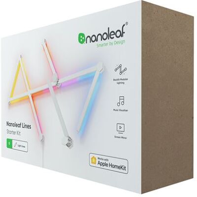 Nanoleaf Lichtbalk Lines 60 Graden LED Ribbon Starter Kit 9 42 W Nanoleaf Lichtbalk Lines 60 Graden LED Ribbon Starter Kit 9 42 W