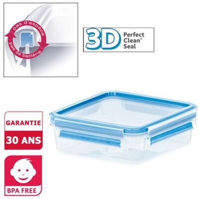 Vierkante doos 0,85l clip & close - Emsa - Transparant - Kunststof Vierkante doos 0,85l clip & close - Emsa - Transparant - Kunststof