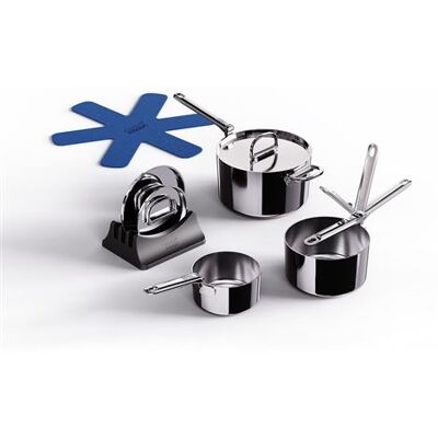 Joseph Joseph Set van 3 pannen Space Steel Inox Joseph Joseph Set van 3 pannen Space Steel Inox