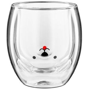 Dubbelwandig glas Puppy koffie- en theekopje originele hond witte mok Dubbelwandig glas Puppy koffie- en theekopje originele hond witte mok