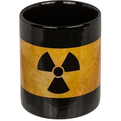 Mok Thermo Reactief Voorzichtig Radioactief Thermo-reactieve beker witte mok Mok Thermo Reactief Voorzichtig Radioactief Thermo-reactieve beker witte mok