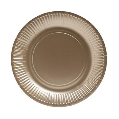 Pronappe - Bord - Grootte 23 cm diameter - rond - wegwerpbord - goud (pak van 10) Pronappe - Bord - Grootte 23 cm diameter - rond - wegwerpbord - goud (pak van 10)
