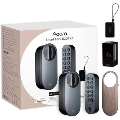 Aqara Toetsenbord en Connected Lock Kit Smart Lock U200 Zwart Aqara Toetsenbord en Connected Lock Kit Smart Lock U200 Zwart