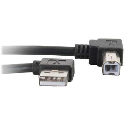 C2G Right Angle USB 2.0 A/B Cable - USB-kabel - USB (M) naar USB type B (M) - USB 2.0 - 5 m - rechterhoekige connector - zwart C2G Right Angle USB 2.0 A/B Cable - USB-kabel - USB (M) naar USB type B (M) - USB 2.0 - 5 m - rechterhoekige connector - zwart