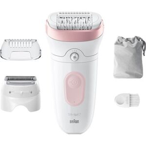 Braun Elektrische Epilator Silk-Épil 7 Wit & Roze Braun Elektrische Epilator Silk-Épil 7 Wit & Roze