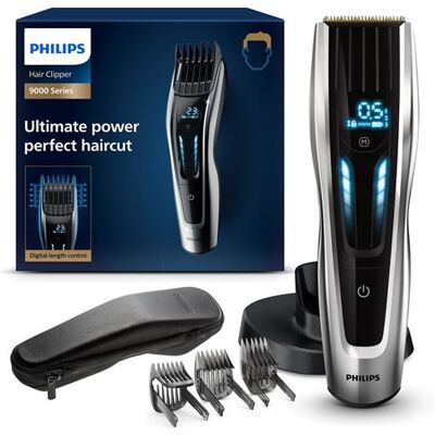 Philips Haartrimmer Series 9000 tondeuse zwart en zilver HC9450 / 20 Philips Haartrimmer Series 9000 tondeuse zwart en zilver HC9450 / 20