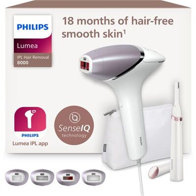 Philips IPL Epilator BRI949/00 Series 8000 met SenseIQ Wit en Roze Philips IPL Epilator BRI949/00 Series 8000 met SenseIQ Wit en Roze