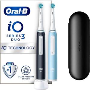 Oral B Oral-B Elektrische tandenborstel iO 3 Duo Zwart & Blauw Oral B Oral-B Elektrische tandenborstel iO 3 Duo Zwart & Blauw
