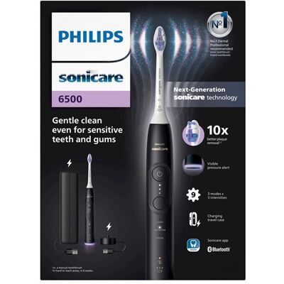 Philips Elektrische tandenborstel HX7411/02 met applicatie Zwart Philips Elektrische tandenborstel HX7411/02 met applicatie Zwart