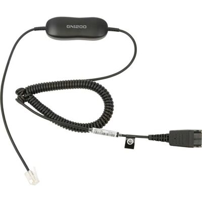 Jabra GN1200 CC - Kabel voor telefoonhoorn - Quick Disconnect stekker naar RJ-9 male - voor Jabra GN 2100, GN 2200, GN 2250 Jabra GN1200 CC - Kabel voor telefoonhoorn - Quick Disconnect stekker naar RJ-9 male - voor Jabra GN 2100, GN 2200, GN 2250