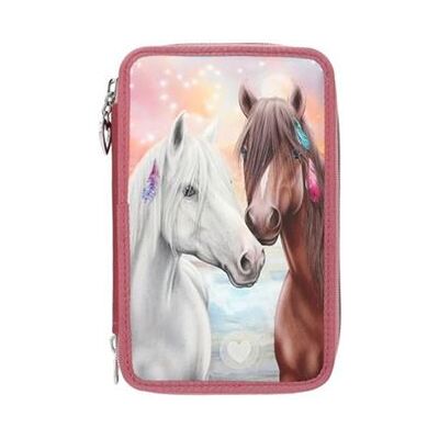 Miss Melody - Pennendoos - drievoudig met LED - 100% polyester Miss Melody - Pennendoos - drievoudig met LED - 100% polyester