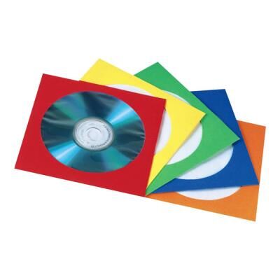 Hama Paper Protection Sleeves - CD-hoes - blauw, geel, rood, groen, oranje (pak van 50) Hama Paper Protection Sleeves - CD-hoes - blauw, geel, rood, groen, oranje (pak van 50)