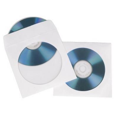 Hama CD-ROM Paper Sleeves - CD-hoes -capaciteit: 1 CD - wit (pak van 50) Hama CD-ROM Paper Sleeves - CD-hoes -capaciteit: 1 CD - wit (pak van 50)