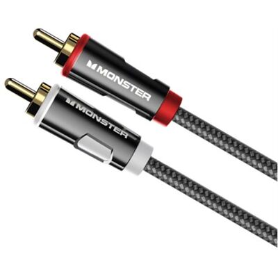 Monster Cable 2-kanaals stereo audio-verbindingskabel 2 RCA-stekker naar 2 RCA-stekker 3 m zwart Monster Cable 2-kanaals stereo audio-verbindingskabel 2 RCA-stekker naar 2 RCA-stekker 3 m zwart