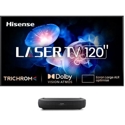 Hisense Beamerpakket Laser TV 120L9HA 4K Zwart + ultra korte projectieafstand console + ALR Fresnel 120" scherm Hisense Beamerpakket Laser TV 120L9HA 4K Zwart + ultra korte projectieafstand console + ALR Fresnel 120" scherm