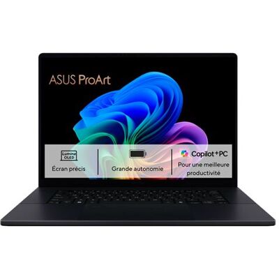 Asus Proart P16 H7606ww-drse052x - Copilot+ Pc - Amd Ryzen Ai 9 - Hx 370 / Tot 5.1 Ghz - Win 11 Pro - Geforce Rtx 5080 - 64 Gb Ram - 2 Tb Ssd Nvme - 16" Oled 3840 X 2400 (4k) @ 120 Hz - Wi-fi 7, Bluetooth - Nano Zwart Asus Proart P16 H7606ww-drse052x - Copilot+ Pc - Amd Ryzen Ai 9 - Hx 370 / Tot 5.1 Ghz - Win 11 Pro - Geforce Rtx 5080 - 64 Gb Ram - 2 Tb Ssd Nvme - 16" Oled 3840 X 2400 (4k) @ 120 Hz - Wi-fi 7, Bluetooth - Nano Zwart