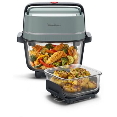Moulinex Air Fryer Crisp & Go Fy7014e0 1700 W Eucalyptus Moulinex Air Fryer Crisp & Go Fy7014e0 1700 W Eucalyptus