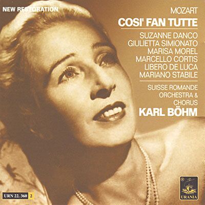 Urania Cosi Fan Tutte - Wolfgang Amadeus Mozart Urania Cosi Fan Tutte - Wolfgang Amadeus Mozart