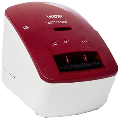 Brother QL-600R - Etiketprinter - rechtstreeks thermisch - Rol (6,2 cm) - 300 x 300 dpi - tot 71 mm/sec - USB 2.0 - rood, wit Brother QL-600R - Etiketprinter - rechtstreeks thermisch - Rol (6,2 cm) - 300 x 300 dpi - tot 71 mm/sec - USB 2.0 - rood, wit