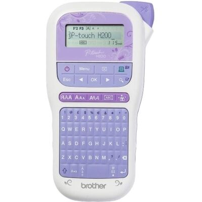 Brother Etiketteerder P-Touch PT-H200 Wit en Paars Brother Etiketteerder P-Touch PT-H200 Wit en Paars