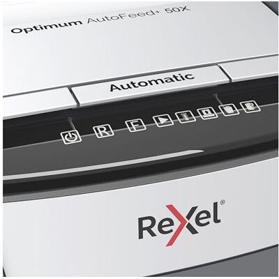 Rexel Optimum AutoFeed+ 50X - Papiervernietiger - snippers - 4 x 28 mm - P-4 Rexel Optimum AutoFeed+ 50X - Papiervernietiger - snippers - 4 x 28 mm - P-4
