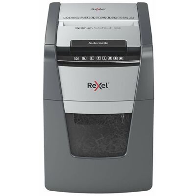 Rexel Optimum AutoFeed+ 90X - Papiervernietiger - snippers - 4 x 28 mm - P-4 Rexel Optimum AutoFeed+ 90X - Papiervernietiger - snippers - 4 x 28 mm - P-4
