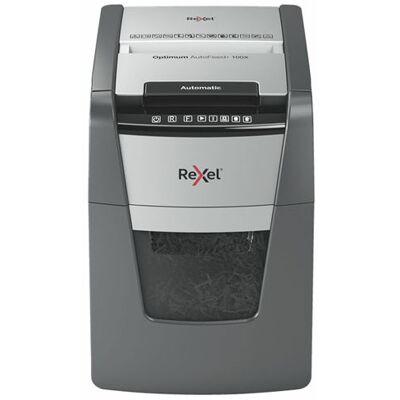 Rexel Optimum AutoFeed+ 100X - Papiervernietiger - snippers - 4 x 28 mm - P-4 Rexel Optimum AutoFeed+ 100X - Papiervernietiger - snippers - 4 x 28 mm - P-4