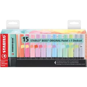 Stabilo Set van 15 Markeerstiften Pastel Boss Original Stabilo Set van 15 Markeerstiften Pastel Boss Original