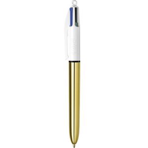 Biros Bic Shine 4 kleuren goud Biros Bic Shine 4 kleuren goud
