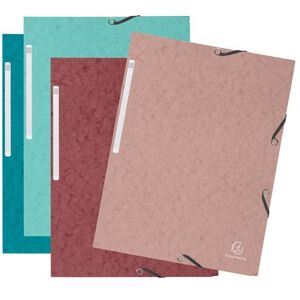 Set van 4 mappen Exacompta Skandi met elastiek van glanzend karton 3 kleppen Willekeurig model Set van 4 mappen Exacompta Skandi met elastiek van glanzend karton 3 kleppen Willekeurig model