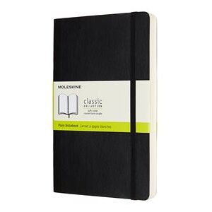 Moleskine Klassiek notitieboek groot formaat met witte pagina's zachte kaft Zwart Moleskine Klassiek notitieboek groot formaat met witte pagina's zachte kaft Zwart