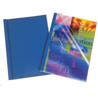Fellowes Prestige - 1.5 mm - A4 (210 x 297 mm) - 8 vellen - blauw - 100 stuks thermische inbindhoes Fellowes Prestige - 1.5 mm - A4 (210 x 297 mm) - 8 vellen - blauw - 100 stuks thermische inbindhoes