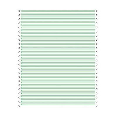 Sigel DIN-Computer paper - Geperforeerd - groen gelijnd - 250 x 305 mm - 60 g/m² - 2000 vel(len) gewoon papier Sigel DIN-Computer paper - Geperforeerd - groen gelijnd - 250 x 305 mm - 60 g/m² - 2000 vel(len) gewoon papier
