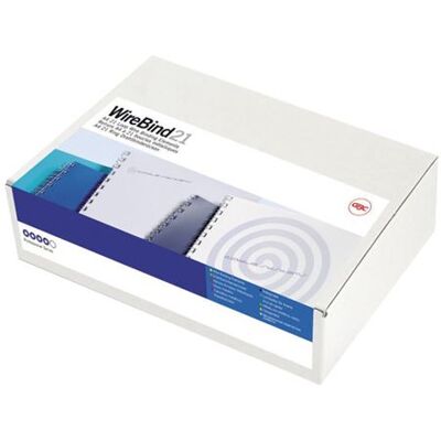 GBC MultiBind - 8 mm - 21 ringen - A4 (210 x 297 mm) - 70 vellen - zilver - 100 stuks inbinddraad - voor P/N: IB271212, IB271250 GBC MultiBind - 8 mm - 21 ringen - A4 (210 x 297 mm) - 70 vellen - zilver - 100 stuks inbinddraad - voor P/N: IB271212, IB271250