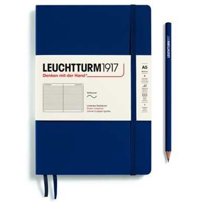 Leuchtturm1917 Notitieboek 123 genummerde pagina's Navy Leuchtturm1917 Notitieboek 123 genummerde pagina's Navy