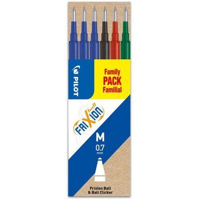 Set van 6 navullingen Pilot Frixion Middelmatige punt Set van 6 navullingen Pilot Frixion Middelmatige punt