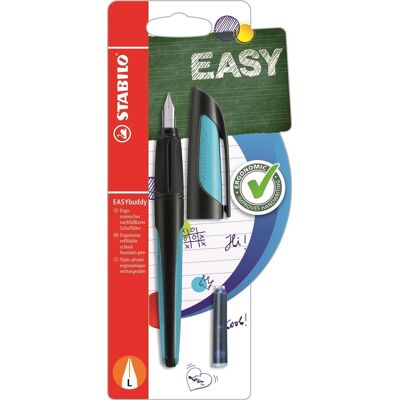 Stabilo Easybuddy linkshandige vulpen Zwart en blauw Stabilo Easybuddy linkshandige vulpen Zwart en blauw