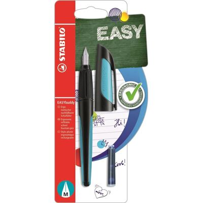 Stabilo Easybuddy vulpen voor alle kleuren zwart en blauw Stabilo Easybuddy vulpen voor alle kleuren zwart en blauw