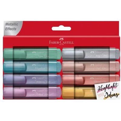 Doos met 8 markeerstiften Faber-Castell TL 46 Metallic Doos met 8 markeerstiften Faber-Castell TL 46 Metallic