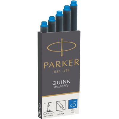 PARKER QUINK INK CARTRIDGES BLACK-BLUE (5) PARKER QUINK INK CARTRIDGES BLACK-BLUE (5)