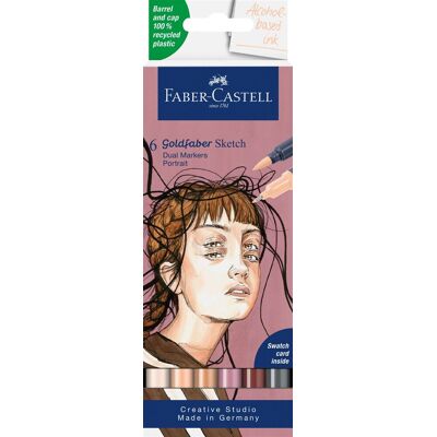 Set van 6 Goldfaber Sketchmarker Faber-Castell Portrait Set van 6 Goldfaber Sketchmarker Faber-Castell Portrait
