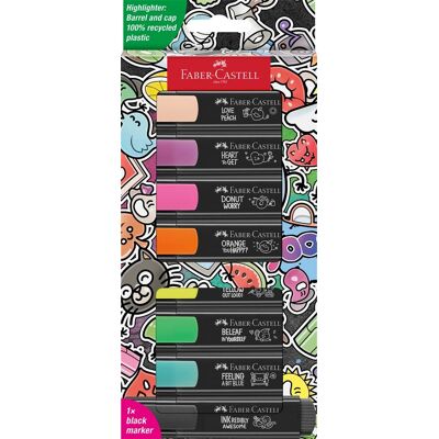 Doos met 8 Faber-Castell Markeerstiften TL Graffiti Doos met 8 Faber-Castell Markeerstiften TL Graffiti