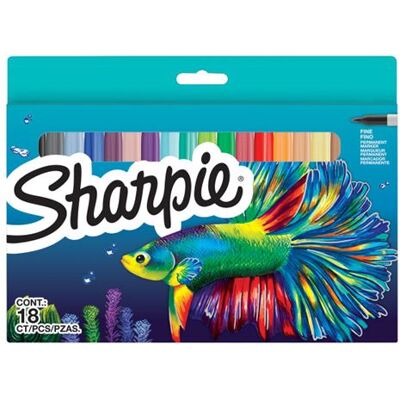 Blister met 18 Sharpie markers Blister met 18 Sharpie markers