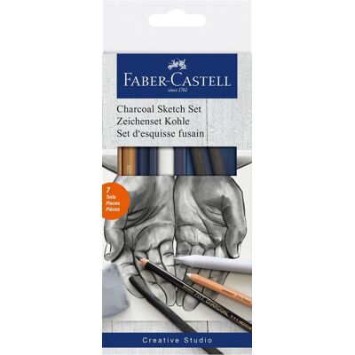 Faber-Castell Faber Castell Houtskool Schetsset Faber-Castell Faber Castell Houtskool Schetsset