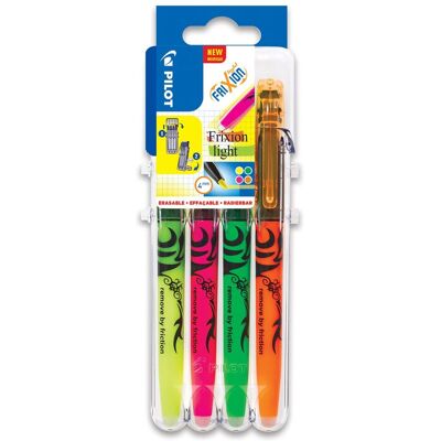 Set van 4 Pilot pennen Frixion Light Set2Go Geel Roze Groen en Oranje Set van 4 Pilot pennen Frixion Light Set2Go Geel Roze Groen en Oranje